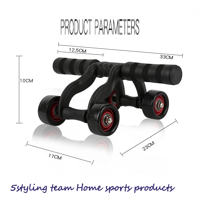 Il produttore fornisce direttamente attrezzature per il fitness a casa con cuscinetti a quattro ruote per la salute della ruota addominale