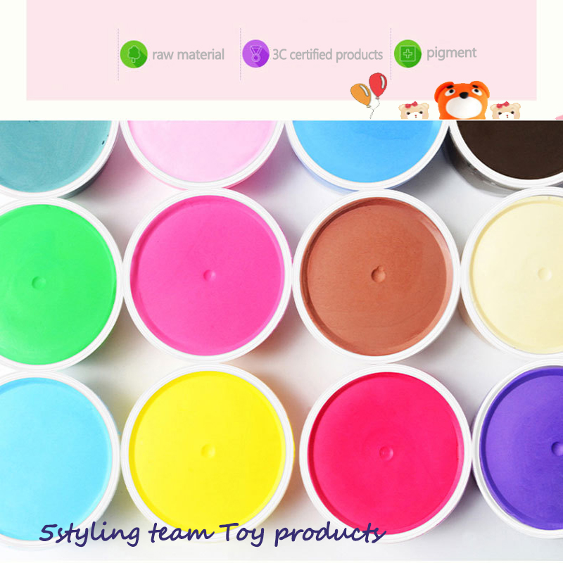 Vendita diretta in fabbrica di argilla ultraleggera 24 colori tuta bambini in argilla stucco giocattolo fai da te all'ingrosso spazio fango colorato