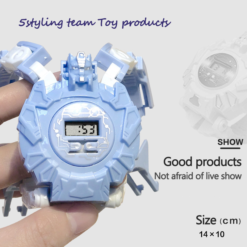 Orologio per la deformazione transfrontaliera della macchina giocattolo umano orologio elettronico bambini\\'s educativa giocattoli creativo di dolciumi