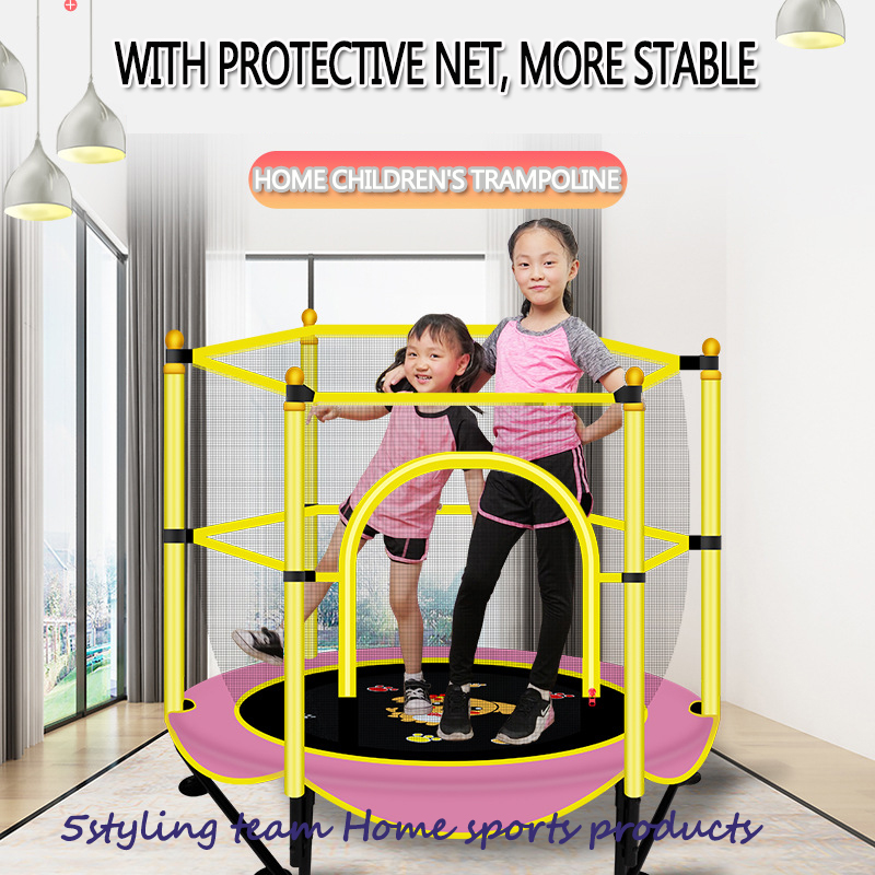 Vendita diretta da parte del produttore di lettini rimbalzanti indoor per bambini domestici con rete di protezione per bambini